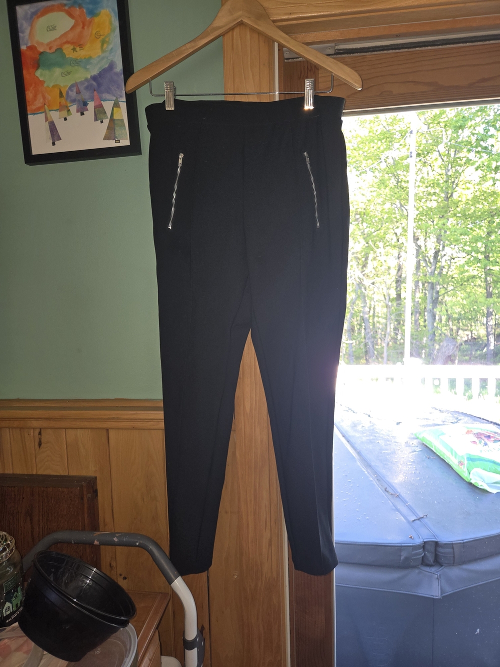just be black casual pull-on pants